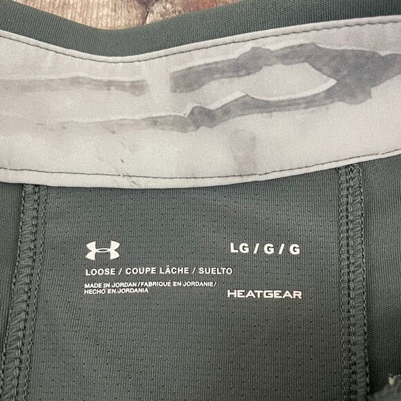 Under Armour Quarter 1/4 Zip Pullover Mens L Loose Fit Heat Gear Gray Pocket - Picture 3 of 12